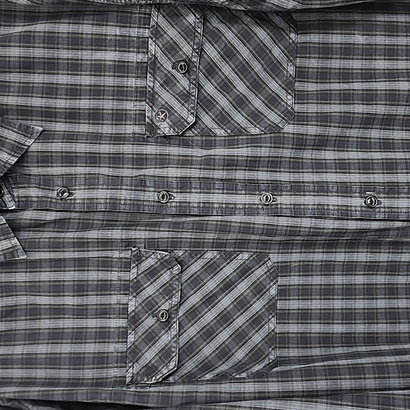 Converse One Star Skater Long Sleeve Button Down Shirt Mens XL Navy/Green/Black - Picture 4 of 7